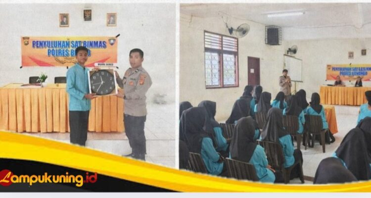 Kasat Binmas Polres Bungo Beri Penyuluhan Kenakalan Remaja di SMPN 1 Muara Bungo