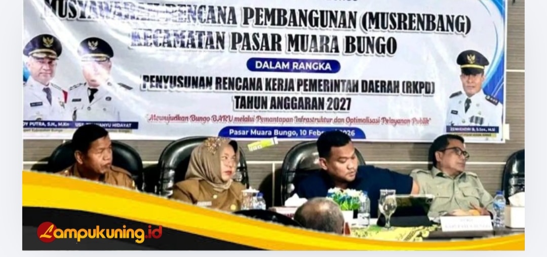 Ketua dan Waka I serta Anggota DPRD Kabupaten Bungo Hadiri Penutupan Musrenbang Kecamatan Pasar Bungo