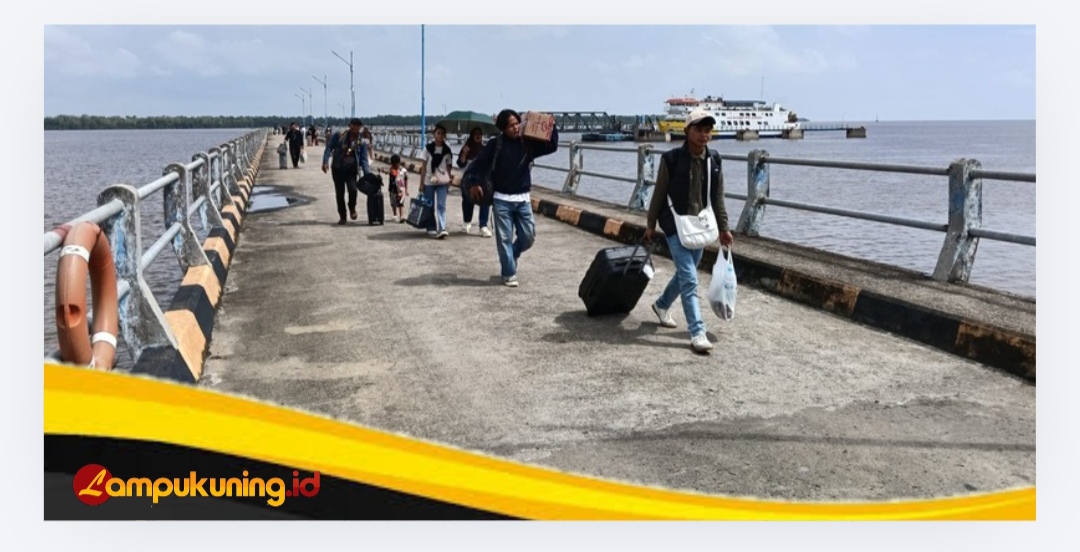 H-5 Jelang Idul Fitri Sudah Mengalami Lonjakan di Pelabuhan Penyeberangan Roro Kuala Tungkal.