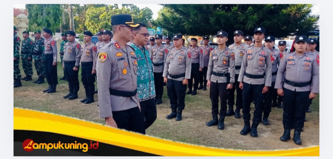 Kapolres Bungo AKBP Zamri Elfino Pimpin Apel Gelar Pasukan Operasi Ketupat Siginjai 2026