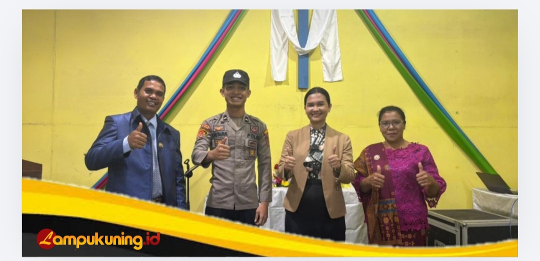 Personil Polsek Pelepat Laksanakan Pengamanan Ibadah Peringatan Wafat dan Kenaikan Isa Almasih