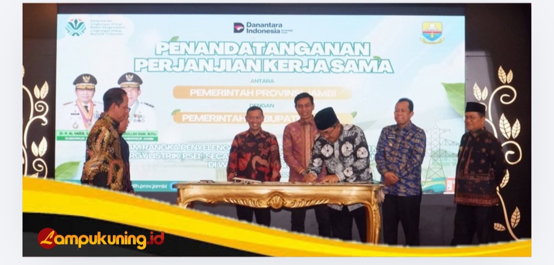 Bupati Anwar Sadat Hadiri Penandatanganan PSEL, Dorong Sampah Jadi Energi Listrik di Jambi Raya.