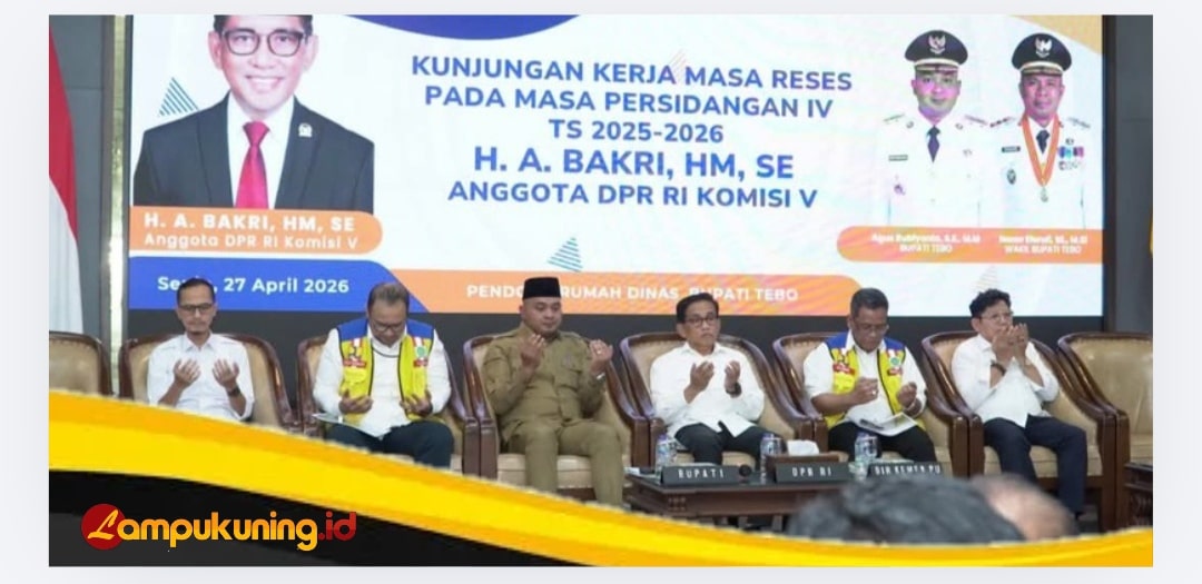Bupati Agus Rubiyanto Hadiri Reses dan Kunjungan Kerja Anggota DPR RI di Kabupaten Tebo