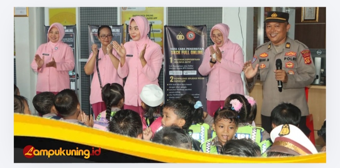 KBO Binmas IPTU Bambang JM Dampingi dan Berikan Edukasi kepada Siswa TK Bhayangkari Bungo