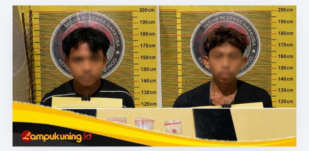 Satresnarkoba Polres Bungo Amankan Dua Terduga Pelaku Narkotika di Tanah Sepenggal