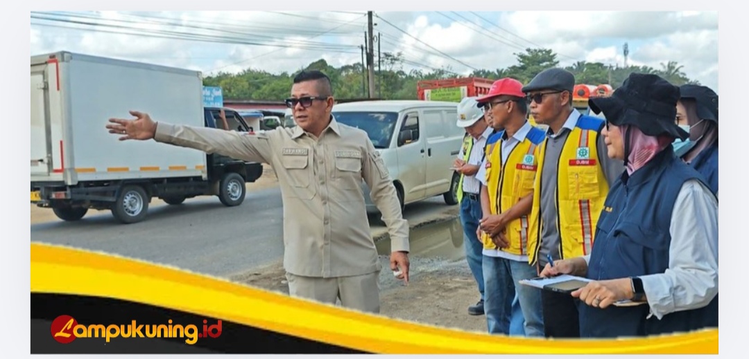 Wakil Ketua DPRD Bungo Darwandi Bersama BPJN Sidak di Sejumlah Titik Infrastruktur yang Rusak