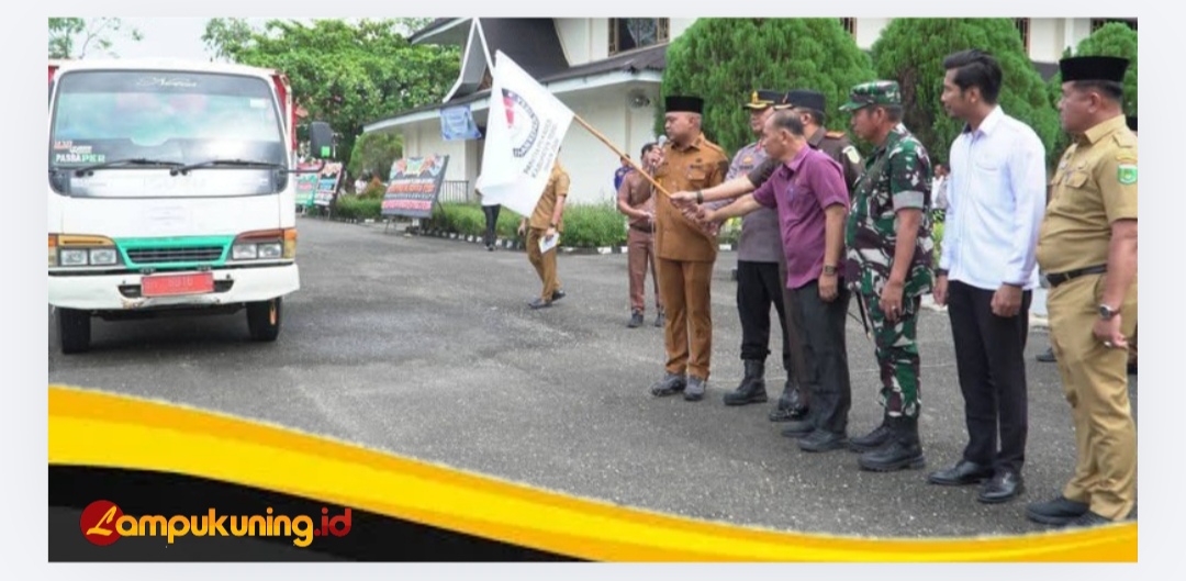 Bupati Tebo Agus Rubiyanto Lepas Pendistribusian Logistik Pilkades Serentak Tahun 2026