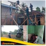 Panasnya Terik Matahari Tak Melelehkan Semangat Personel Satgas TMMD Ke-129 Kodim 0416/Bute Untuk Mengabdi Kepada Rakyat