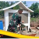Pembangunan Tugu TMMD Ke-129 Kodim 0416/Bute Memasuki Tahap Finishing