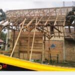 Masuk Program RTLH TMMD Ke-129 Kodim 0416/Bute, Rumah Maskur Hanapi Kini Sudah Tahap Pemasangan Rangka Atap