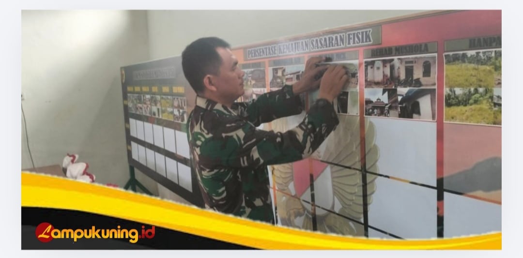 Posko Kendali dan Informasi Pelaksanaan TMMD Ke-129 Kodim 0416/Bute Dipusatkan di Aula Kantor Camat