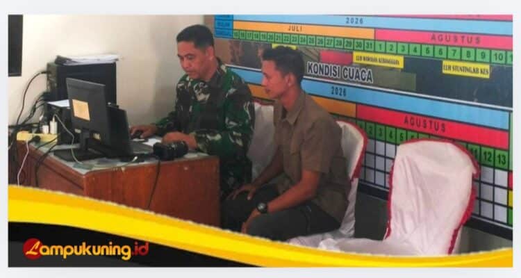 Tim Media Center Pendim Terus Bekerja Menyebarluaskan Perkembangan Pelaksanaan TMMD Ke-129 Kodim 0416/Bute