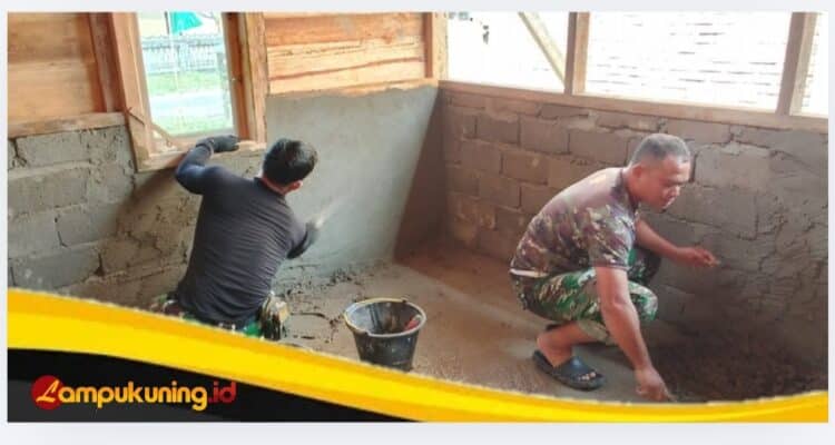 Perlahan Tapi Pasti, Rumah Rehabilitasi RTLH TMMD Ke-129 Kodim 0416/Bute Segera Terwujud