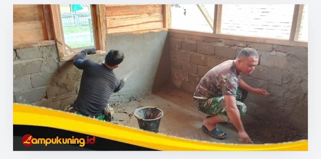 Perlahan Tapi Pasti, Rumah Rehabilitasi RTLH TMMD Ke-129 Kodim 0416/Bute Segera Terwujud
