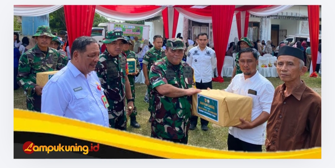 Ketua Tim Wasev TMMD Ke-129 Kodim 0416/Bute Berikan Bantuan Sargal ke Datuk Rio Tanjung Agung