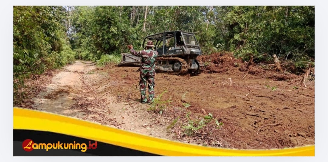 Koordinasi Pembukaan Badan Jalan Baru,Terus Dilakukan oleh Anggota Satgas TMMD Ke-129 Kodim 0416/Bute