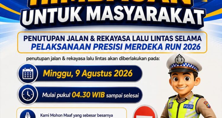 Jelang Presisi Merdeka Run 2026: Polda Jambi Tetapkan Penutupan Jalan dan Rekayasa Lalu Lintas
