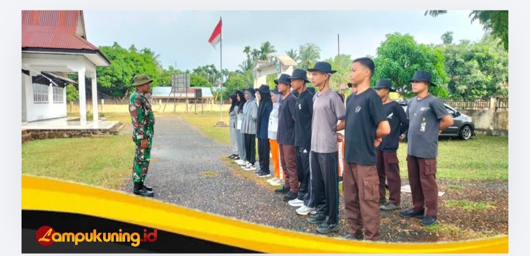 Jelang Hari Kemerdekaan RI, Satgas TMMD Ke-129 Kodim 0416/Bute, Berikan Pelatihan Paskibra Pelajar Tingkat SMA