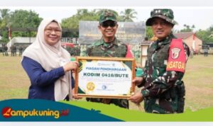 KODIM 0416/BUTE Donasikan Iuran JKN bagi 100 Warga dalam Rangka TMMD ke-129