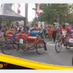 Tradisi Balap Becak Hias Hidupkan Semangat Kemerdekaan dan Warisan Budaya Tanjab Barat.