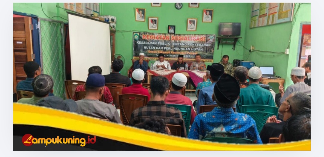 Sat Binmas Polres Bungo Gelar Penyuluhan Karhutla di Pelepat, Ajak Masyarakat Jaga Lingkungan Tanpa Bakar Lahan