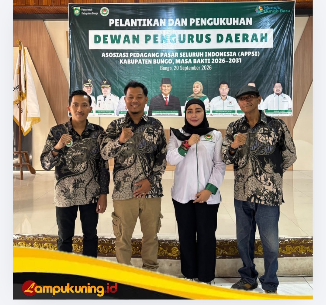 Ketua SMSI Bungo Raden Beni Hidayat Apresiasi Pelantikan DPD APPSI Kabupaten Bungo Periode 2026–2031