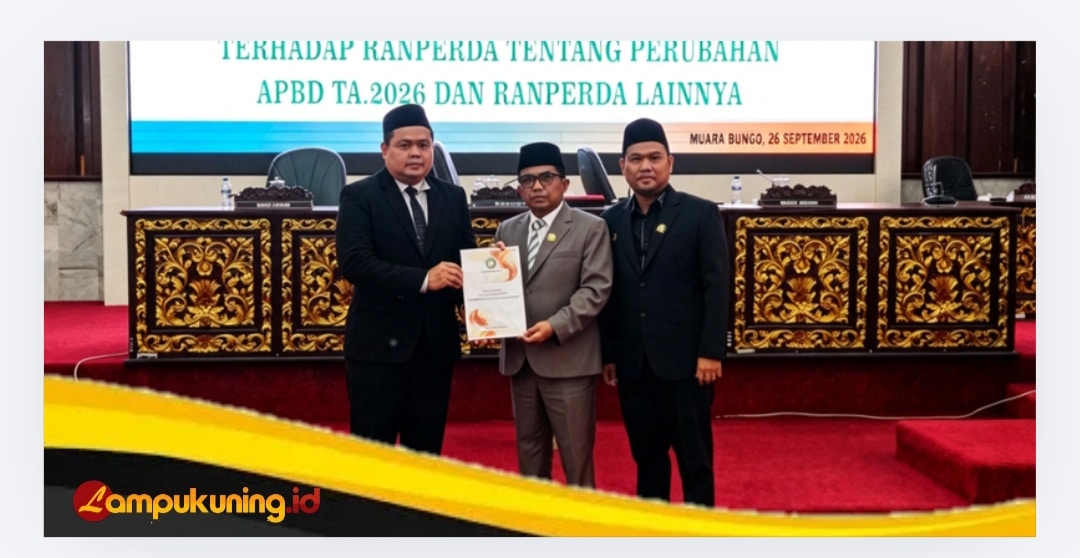 DPRD Bungo Gelar Rapur Penyampaian Nota Pengantar Bupati Bungo Terhadap Ranperda Tentang Perubahan APBD TA 2026 Dan Ranperda Lainnya