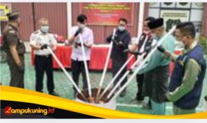 Kapolres Bungo Hadiri Pemusnahan Barang Bukti di Kejari Bungo
